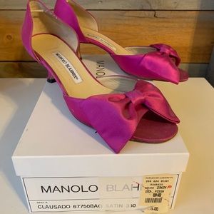 Manolo Blahnik Satin Heels